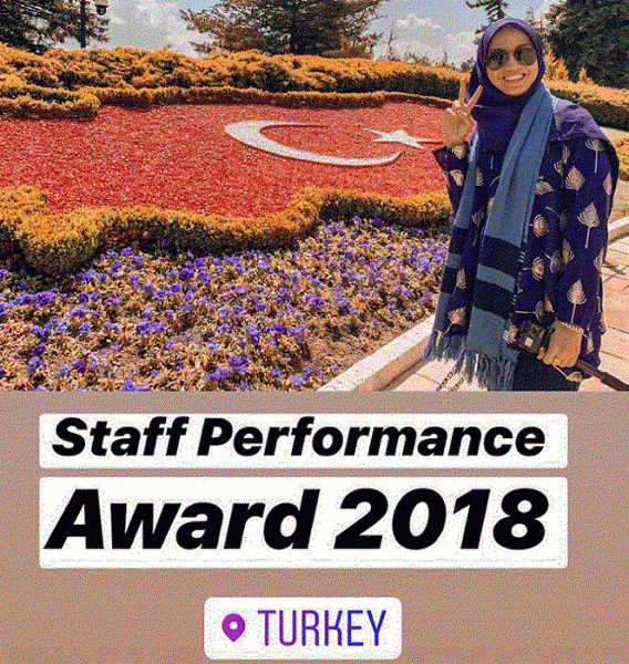 Staff Performance Award 2018 - Trip to Turkey